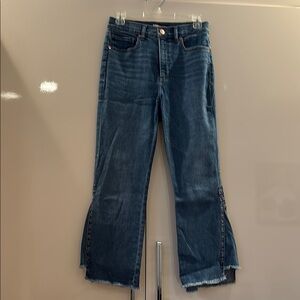 Express Blue Flare Wide Leg Jeans